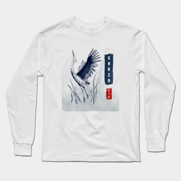 Graza - Crane Long Sleeve T-Shirt by Lucky Misfits